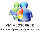 Cont&aacute;ctenos V&iacute;a Messenger a trav&eacute;s del correo Atencion@megaoffice.com.ve