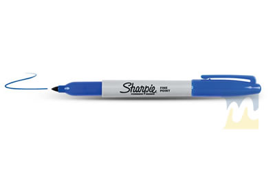Marcador punta Fina Sharpie Azul en MegaOffice.com.ve