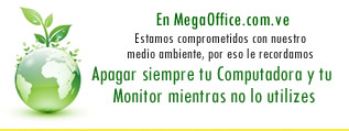 Consejos Green en MegaOffice.com.ve: Apagar siempre tu computadora y tu monitor mientras no lo utilizes