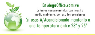 Consejos Green en MegaOffice.com.ve: Si usas Aire Acondicionado colocalo a una temperatura de 23� a 25� Centigrados