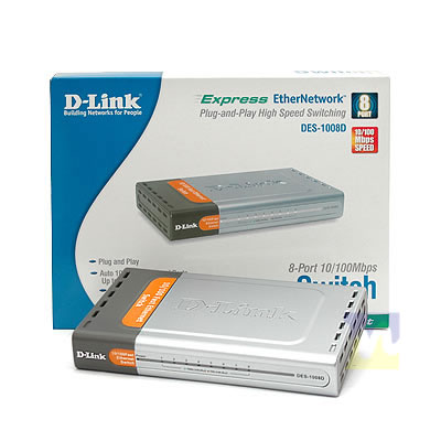 Switch D-Link 8 Puertos 10 / 100 Mbps RJ45