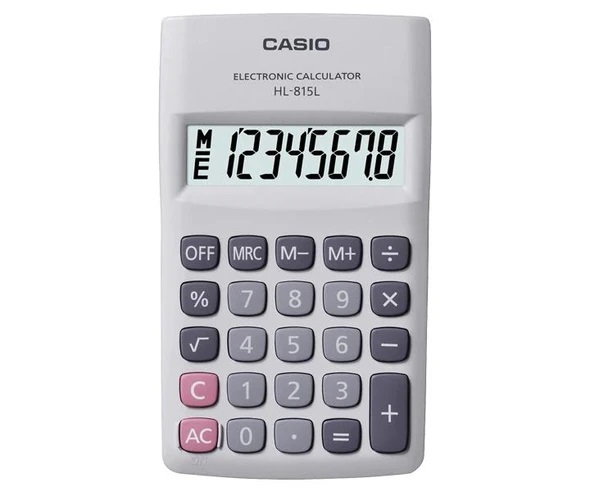 Ver Información de Calculadora  8 Dígitos de Bolsillo Casio HL-815L en MegaOffice.com.ve