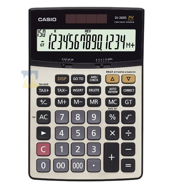 Ver Información de Calculadora 14 Dgitos de Mesa Casio DJ-240D en MegaOffice.com.ve