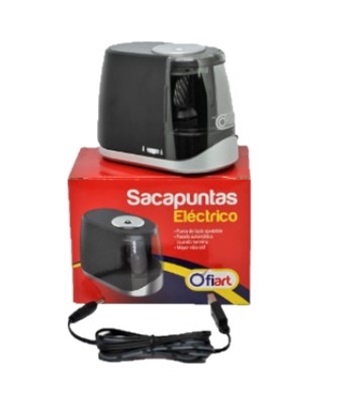 SACAPUNTAS ELECTRICO CON PORTALAPICES RIHAN EG-5013B - Ofix