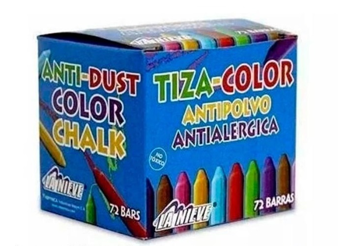 Ver Información de Tiza Antipolvo La Nieve Color x 72 en MegaOffice.com.ve