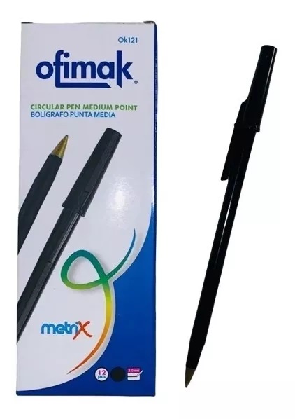 Ver Información de Bolgrafo P/media Ofimak Metrix Negro en MegaOffice.com.ve