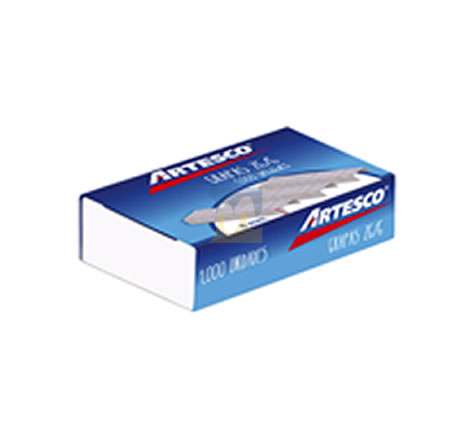 Ver Información de Grapa Lisa Artesco x 1000 en MegaOffice.com.ve