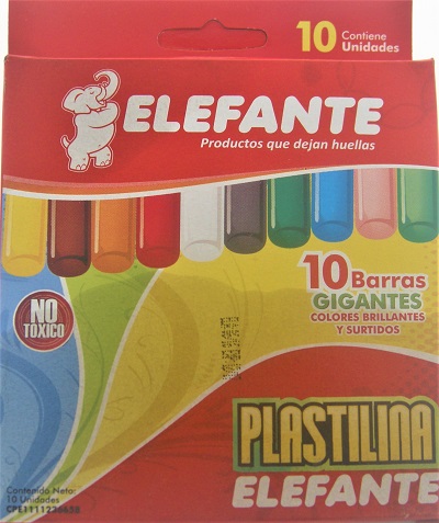 Ver Información de Plastilina Elefante Gigante 10 Colores en MegaOffice.com.ve