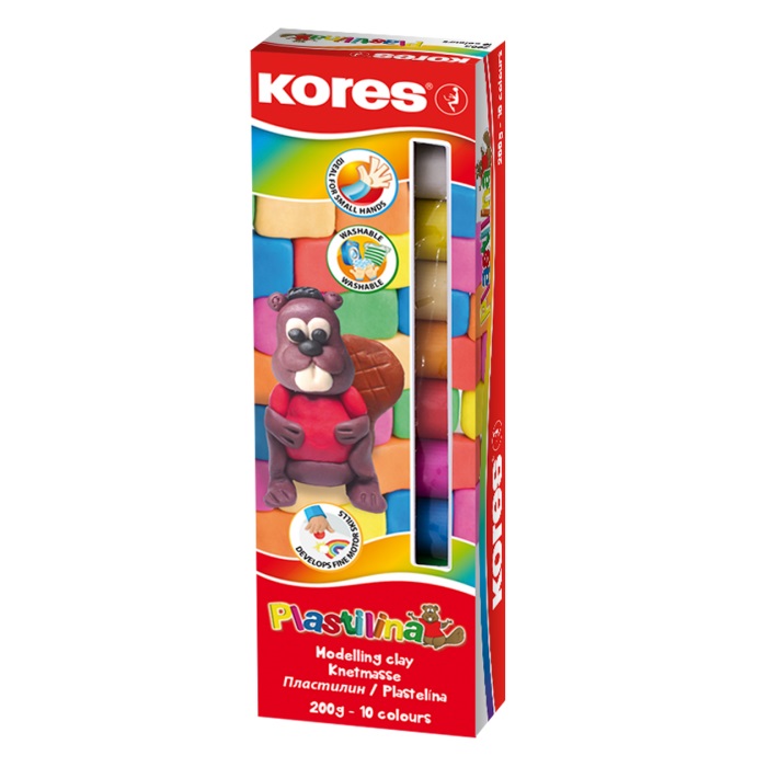 Ver Información de Plastilina Kores 10 Colores en MegaOffice.com.ve