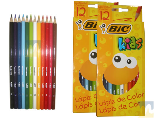 Creyones de Madera Bic Kids 12 Colores