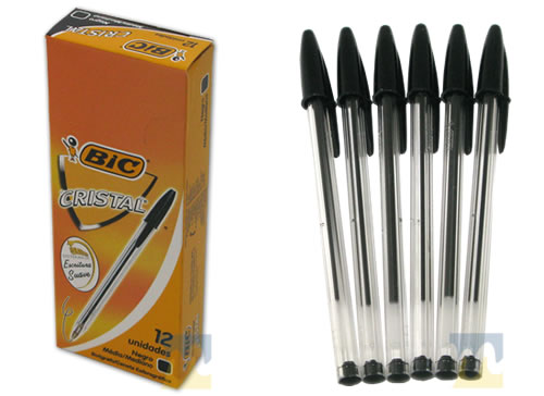 Bolgrafo P/media Bic Cristal Negro