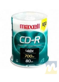 CD-R Virgen Maxell 48X 700 MB 80 Min Torre x 100
