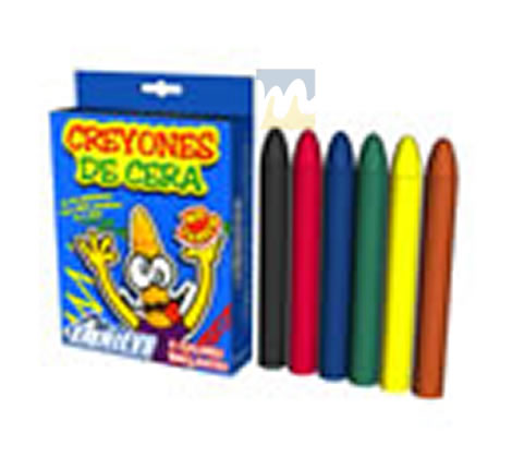 Creyones de Cera La Nieve  6 Colores