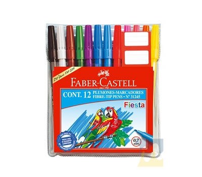 Marcador Escolar Estuche Faber Castell 12 Colores
