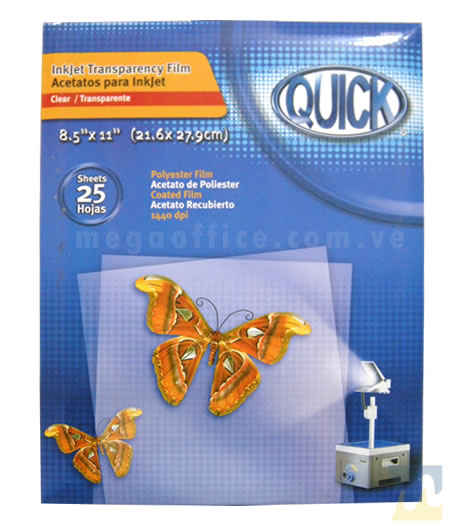 Transparencia P/impresora Inkjet x 25