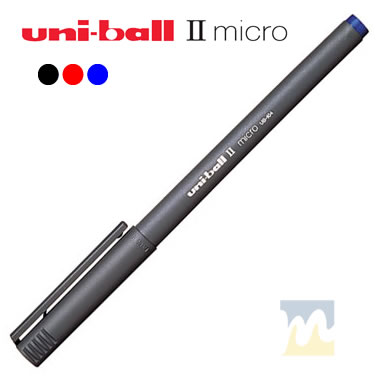 Bolígrafo Uniball Micro 104 Negro